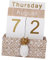 LALAFINA 3 Sätze Kalenderverzierung aus Holz Tischkalender Tischplatte Schreibtisch mit ewigem Kalender Ornament Bürodekoration Kalenderdekoration Desktop-Kalender Kaktus