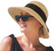 Comhats Sun Hats Women Ladies Straw Beach Hats UV Protection Summer Hat UPF 50+ Foldable Wide Brimmed Sunhats Packable Hat Adjustable 92565_Brown Large