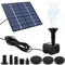 Fontana a energia solare da 1,4 W, con 8 ugelli, portatile, kit fai da te per laghetto solare per giardino, vasca per uccelli, piccola piscina, acquario