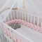 PTKG Bettschlange Geflochten, Bettschlange, Kantenschutz Bettumrandung Knotenkissen, Seitenschläferkissen, Bettschlange Baby, Zierkissen Stillkissen, cremefarben,A03,4m
