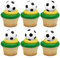 Gyufise 10Pcs Soccer Cupcake Toppers Foam Soccer Ball Cupcake Picks Football Cake Topper for Kids Sport Theme Birthday Party Baby Shower Cake Decorations Supplies