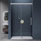 doporro Duschtür Nischentür dusche Duschabtrennung Duschkabine 120x195cm Duschwand Chrom ESG-Sicherheitsglas Duschabtrennung mit Soft-Close Klarglas inkl. Nano-Beschichtung Teramo12K-Plus