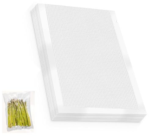Kitchen Vakuumierbeutel, Sous Vide Gefrierbeutel, Vakuumbeutel Lebensmittel, 50PCS 15x25cm Vakuum-Beutel für Vakuumiergerät Vakuumierbeutel für alle Vakuumierer Einschweissbeutel