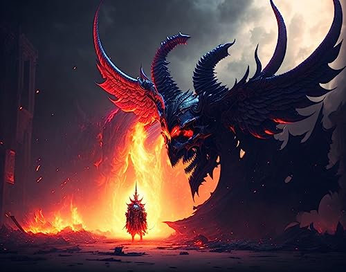 ZHAOSHAN Leinwandbild, Poster, 58 x 90 cm, ohne Rahmen, The Last of the Demons Defeated