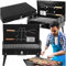 Pullmer Barbacoa de pícnic, mini barbacoa, barbacoa pequeña, barbacoa de camping, barbacoa desechable, barbacoa portátil de carbón vegetal, barbacoa plegable para exterior, jardín fiesta (43 x 26 cm)