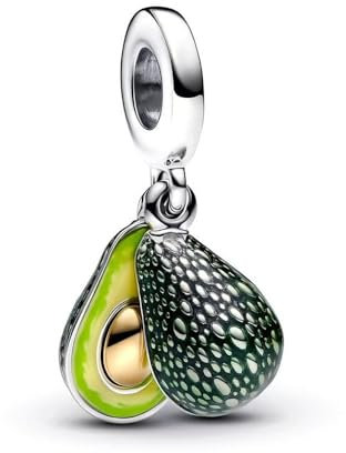 TCZNAF Avocado Charm Anhänger Bead Pendant für Europäische Armbänder Schmuck Geschenk für Damen Weihnachtszeit
