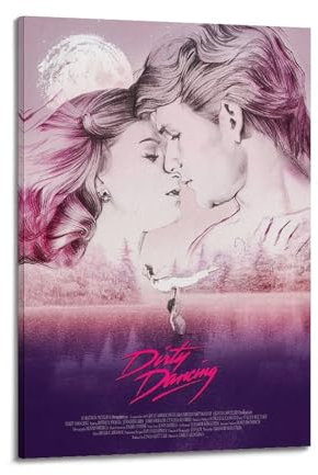 UYEHCHAKS Filmposter Dirty Dancing Poster für Zimmer, 61 x 91 cm, Posterrahmen, Wandkunst, Poster, Wandkunst, dekoratives Gemälde, Schlafzimmer, Gemälde, Poster, 60 x 90 cm, Rahmenstil