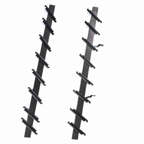Cadre d'obturateur Cadre de louvre 8 Lames, Kit Guides de 114 cm Noir Support pour Lames orientables Mécanisme pour pergola système pour Stores en Verre de Jardin