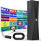 Interne TV-Antenne – TV-Antenne mit 400 km Reichweite 360° Signalempfang, TV-Antenne mit 5 m Koaxialkabel