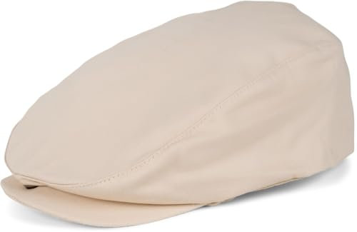 styleBREAKER Cabrio Cap mit Druckknopf | Schiebermütze Newsboy Schirmmütze einfarbig verstellbar | Unisex Flatcap aus Baumwolle für Damen und Herren, Farbe:Beige