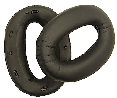 Mikikit 1pair Replacement Ear Pads Cushion for Mdr Wh- Noise Cancelling Headphones Soft Protein Ear Pads for Enhanced Comfort Black