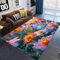 Teppich mit Blumen Schmetterlings, Bunt Schmetterlings Teppich für Mädchen Frauen Zimmer, Weicher Bettvorleger, Waschbarer Innenteppich für Wohnzimmer, Schlafzimmer, Badezimmer, 80x160 cm, Color 2