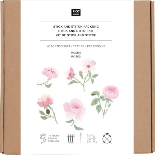 Stick & Stitch Packung, Rosen