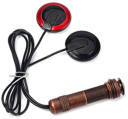 Vaguelly Piezo-mikrofon Für Mandoline Mit Internem Sensor Transducer Endpin Jack Kupfer Und Elektronik Schwarz