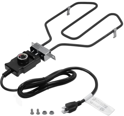 Upgrade 1650W Elektrischer Smoker Heizelement mit einstellbarem Thermostatregler, Universal Ersatzteile für Masterbuilt, Smoke Hollow, Charbroil, Dyna-Glo, Cuisinart und mehr elektrische Smoker