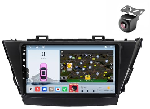Android 14 Autoradio für Toyota Prius Plus V Alpha 2012 2013 2014 2015-2017 GPS Navigation 9 Zoll Kapazitiver Touchscreen Auto Stereo Mit Radio SWC FM RDS Carplay Android Auto (M300S 8core 4+32G)