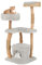 COSTWAY Wooden Cat Tree, Multi-Layer Cats Tower with Jute Scratching Posts & Top Perch, Modern Cat Activity Center for Indoor Cats Kittens (48 x 48 x 124cm, Grey)