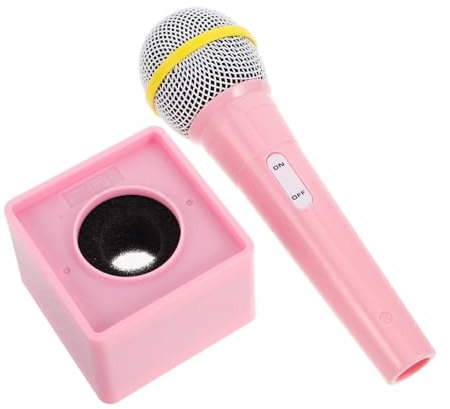 Sosoport Simulation Mikrofon aus Kunststoff für Realistisches Mikrofon für Karaoke Bühnenaufführungen und Rollenspiele Geburtstagsfeiern und Kreative Unterhaltung