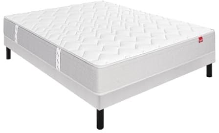Epeda Ensemble L'AILLEURS + Sommier Escale + Pieds 80x200 Ressorts