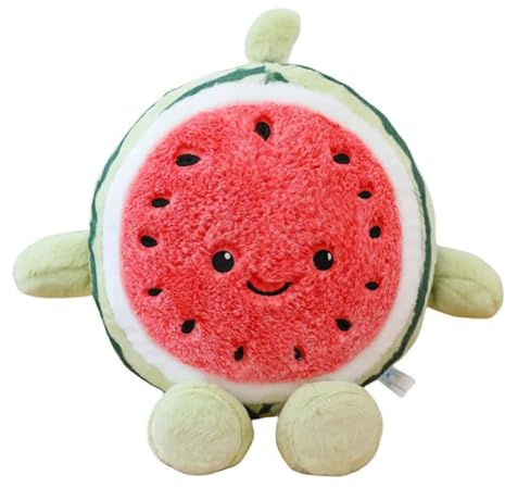 EPRHAY 30cm Kreatives Wassermelonen Plüschtier Niedliche Wassermelone Kuscheltier Weiches Spielzeug Streichelweiches Stofftier Gemütliches Wohnaccessoires Kissen