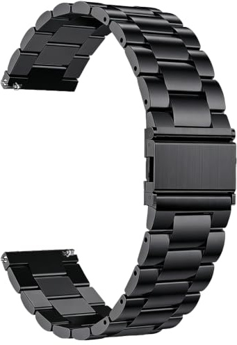 Sundara 18mm 20mm 22mm Edelstahl Uhren Armband | Kompatibel mit Garmin/ID205L/Galaxy/Huawei/Amazfit/Coros Watch Uhrenarmband Unisex