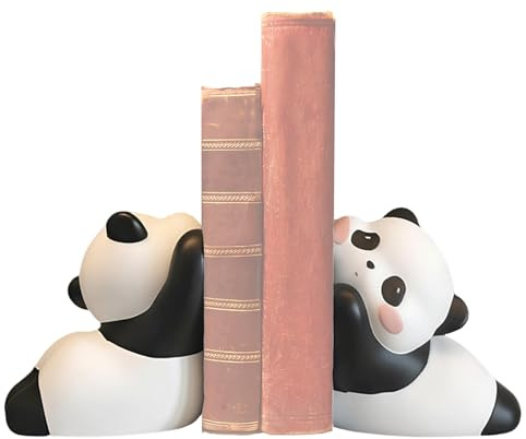 Serre-Livres Mignons | Le Livre Panda en Résine Se Termine | Serre-Livres pour Étagères, pour Chambre À Coucher, Salon, Bureau, Maison, Bibliothèque, Table, Bureau, Cuisine, Vacances