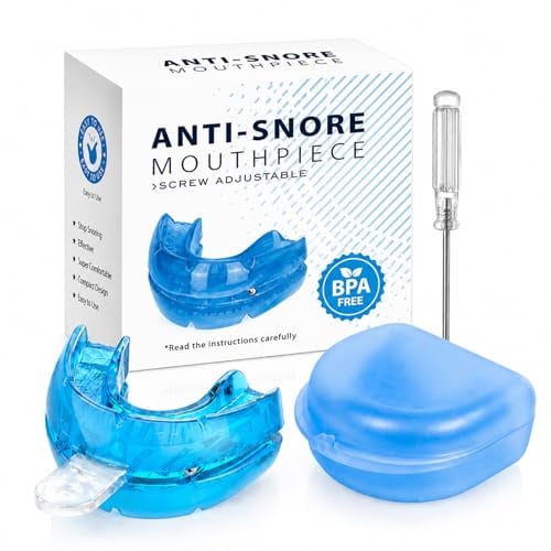 Schnarchstopper Anti Schnarch, Schnarchschiene gegen Schnarchen, Reduziert Zähneknirschen, Verbessert den Schlaf für Männer und Frauen (Blau)