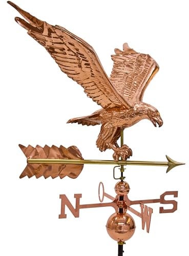 STILISTA Riesiger 3D Relief Wetteradler aus Kupfer mit Fuß, Gesamthöhe 140cm, Gewicht 5kg