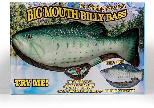 Big Mouth Billy Bass - Der singende & tanzende Fisch ca 28 cm (Don't Worry be Happy & I'll Survive)