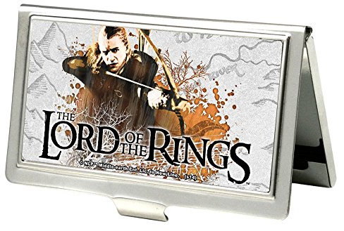 Buckle-Down Visitenkartenhalter – Der Herr der Ringe Legolas Schießpose/Karte, grau/braun, klein