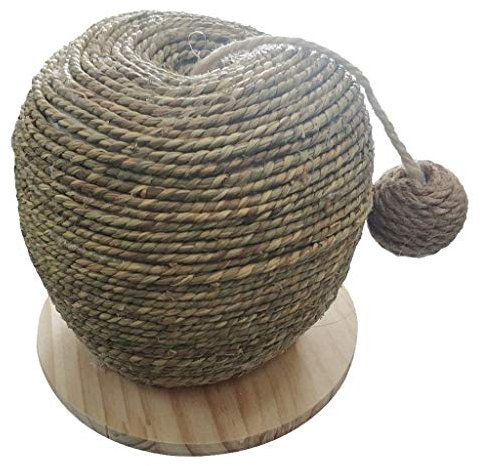Tubayia Apfel Form Kratzmöbel aus Holz und Sisal, Haustier Katzen Kratzspielzeug Katzenspielzeug (Naturfarbe)