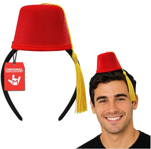 Nicky Bigs Novelties Red Fez Hat, Turkish Costume Accessory