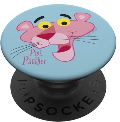 PopSocket : PopGrip Pink Panther Big Face PopSockets Ausziehbarer Sockel und Griff für Handys/Tablets mit Tauschbarem Top