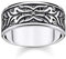 THOMAS SABO 1 Ring Tiger Muster schwarz 925 Sterlingsilber, Geschwärzt TR2291-643-11