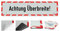 reflecto Hinweisschild „Achtung Überbreite!“ in rot-weiß und reflektierend (RA1/A) - verschiedene Ausführungen – 800 x 200 mm (selbstklebend)
