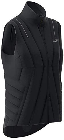 CEP – Winter Run Vest für Damen | Outdoor Laufweste aus windfestem Material in schwarz Größe M