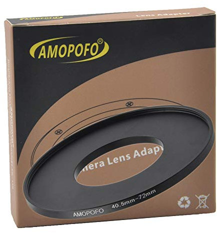 40.5 a 72mm Anello per filtro in metallo da,per obiettivo fotocamera con filettatura filtro da 40.5mm su anello filtro da 72mm UV ND CPL