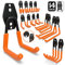 3-H Ganci da Garage Resistenti, Confezione da 14, Ganci in Acciaio per Garage, Montaggio a Parete e Organizer per Attrezzi Antiscivolo per Organizzare Scale, Sorde, Biciclette, Cavi