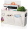 WENYA Large Bedside Pocket Organiser, Bunk Bed Hanging Storage Caddy with Hooks and Pockets for Bunk Beds Rails Book Phone Glasses Storage (White)