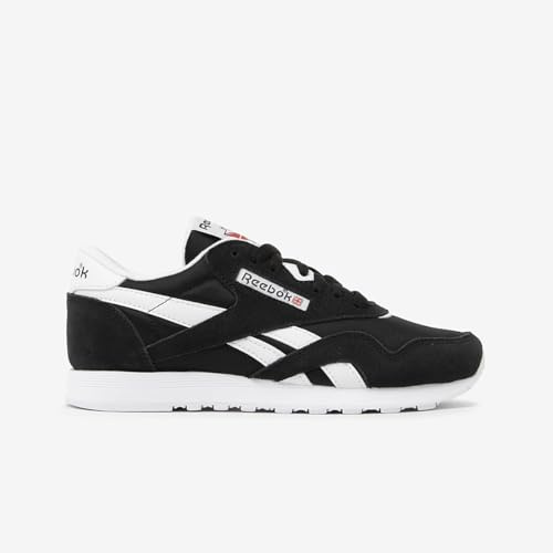 Reebok Cl Nylon Herren's Suede Toe Ortholite Lace Sneak Trainers (Schwarz-Weiss, EU 45.5)