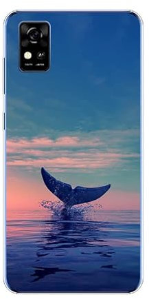 KARTXITAI Hülle Kompatibel mit ZTE Blade A31, Stoßfeste Schutzhülle mit Weiche Silikon Bumper Case Handyhülle Anti-Kratzt Transparent Rückseite - Delfine,Meer