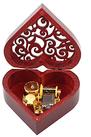 ZPSHYD Spieluhr, Spieluhr aus Holz, herzförmige Spieluhr, Geburtstagsgeschenk für Kinder(Castle in The Sky)