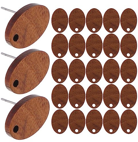 EXCEART 30stücke Holz Ohrstecker Für Schmuckherstellung Kreative Diy Ohrringe Zubehör Mit Glatter Oberfläche Zum Basteln Individueller Ohrringe Für Gemeinsame Projekte