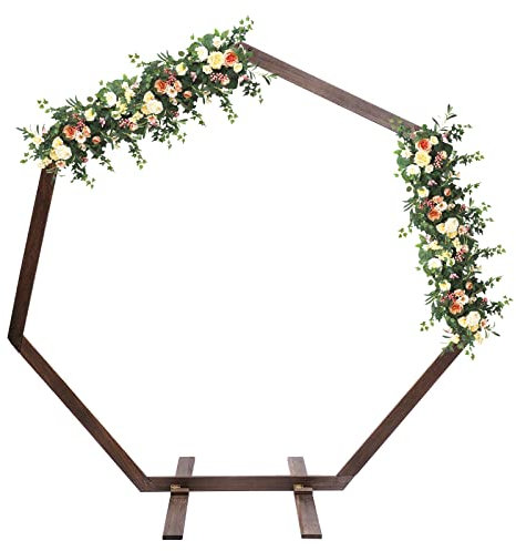 Holz Hochzeitsbogen Hölzerne Hochzeitsregal Ballongirlande Ballonbogen Ballon Ständer Hochzeit Hintergrund für Hochzeit Party 7.4 Zoll