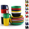 Berglander vajilla de plástico Servicio de 24 piezas para 6, juegos de platos y tazones reutilizables incluye platos de cena, plato de postre, tazones de cereales, tazas para el hogar, jardín, picnic