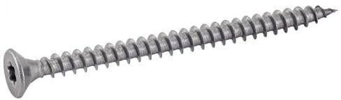 ACTON Vis à bois agglomere tête fraisée six lobes - Filetage total - Inox A2 6x100 mm - Boîte de 100 - Vis, pointes, boulons
