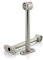 GIRASOLE HOME Support réglable de 165 mm de long pour tige 2 pièces en aluminium résistant pour bâtons de diamètre de 18 à 20 mm (nickel satiné)