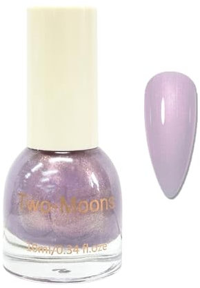 Nagellack Pearl Effect - 10ML Lila Glitzer Nagellack, Perlenschimmer - Schnell trocknend Lang anhaltend Shine Nail Art Polish - Kein UV benötigt (TM337)