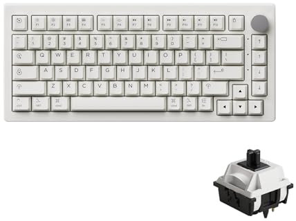 Akko 75% Mechanical Keyboard PC75B Plus Air, Top Mount Hot Swappable RGB Wired/Wireless Gaming Keyboard with OSA Profile for Mac Windows (Akko V3 Cream Yellow Pro)