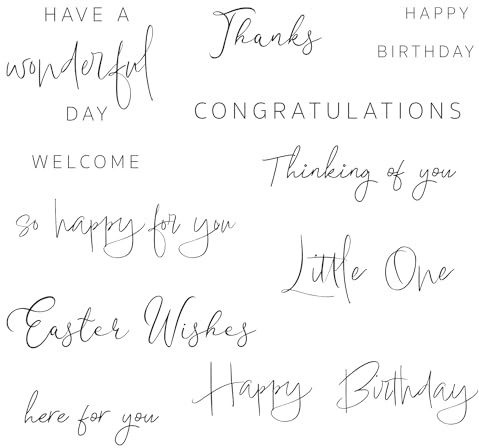 Sizzix Clear Stamps-Daily Sentiments, One Size